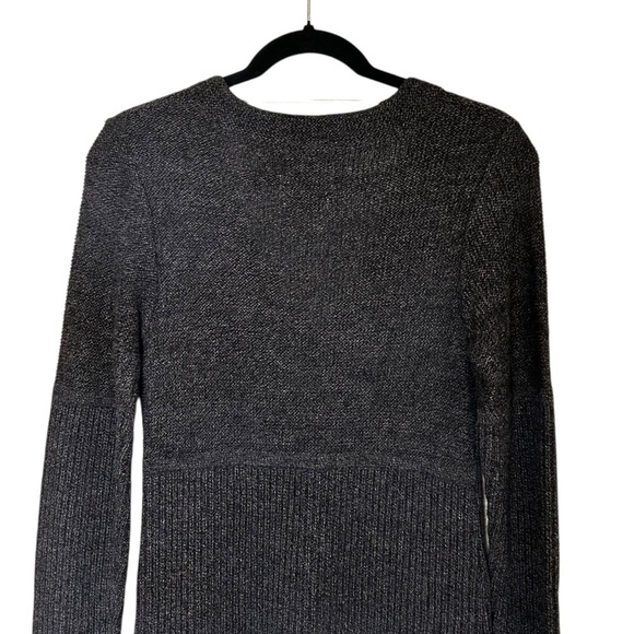 The North Face V-Neck Alpaca Wool Knit Saguaro Sweater Dress- Grey- Size XS - Picture 6 of 12